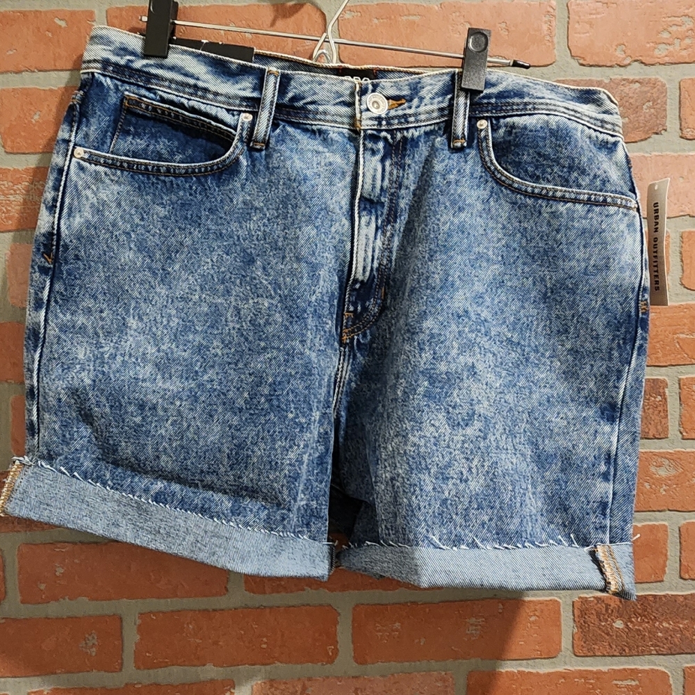 Urban Outfitters BDG Dad Slim Taper Fit Jeans Cut Into‎ Shorts 36 Nwt  Sku97
